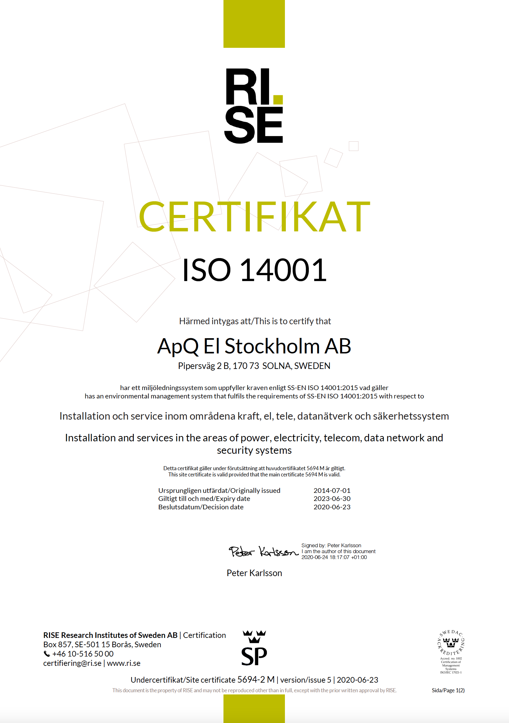 14001 Stockholm